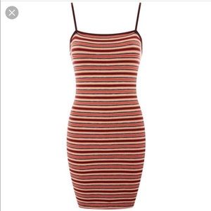 Topshop Striped Bodycon Mini Dress